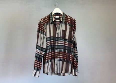 dries van noten check shirt