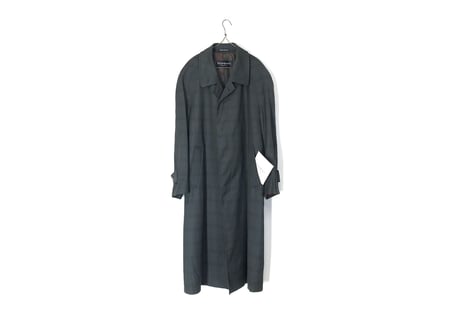 80-90s yves saint laurent  check long coat dead stock