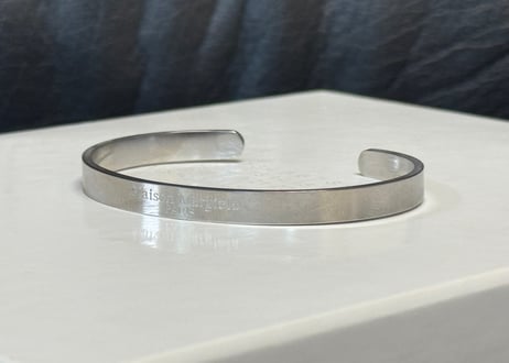 maison margiela sliver logo bracelet dead stock