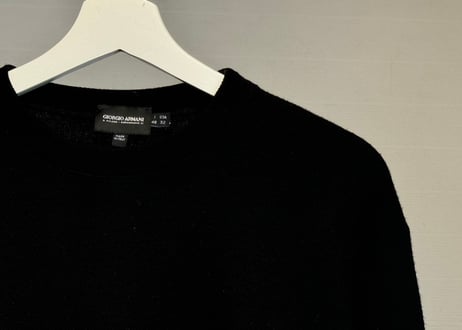 giorgio armani knit black