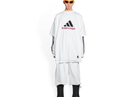balenciaga adidas game shirt white