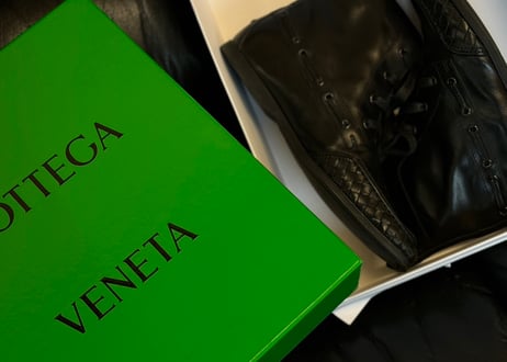 bottega veneta Intrecciato leather boots