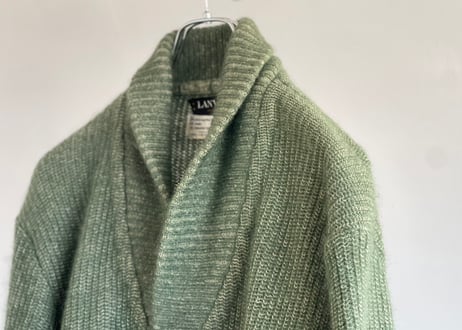 70s lanvin mohair shawl collar cardigan