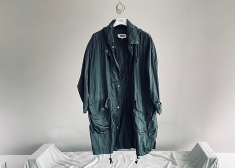 mm6 maison margiela green linght coat