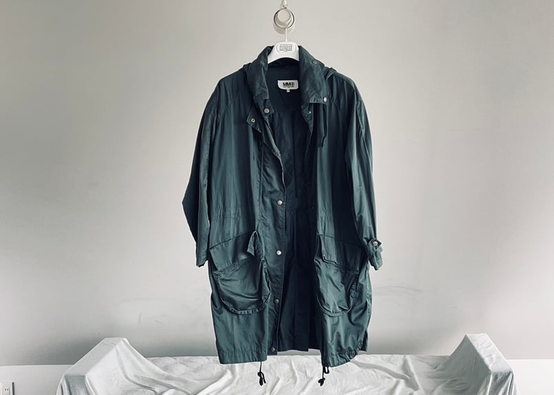 mm6 maison margiela green linght coat | weekend mm6 maison margiela green linght coat | weekend