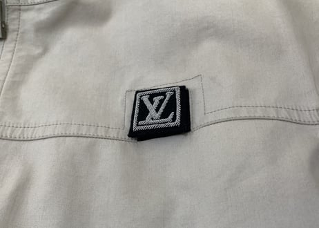louis vuitton shell fabric logo blouson 46