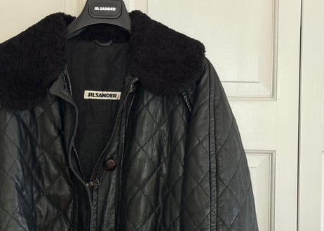 jilsander "本人期" leather jacket