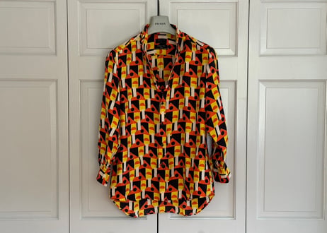 prada × holliday & brown silk shirt