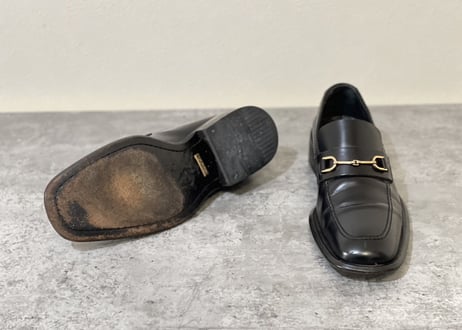 gucci leather bit loafer