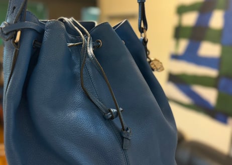 alexander mcqueen leather bag blue