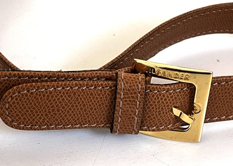 jilsander leather bag brown