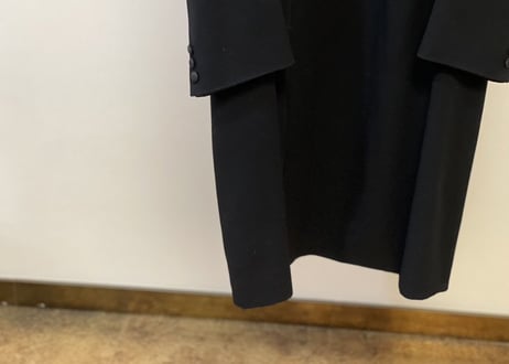 80-90s cashmere wool made in germany double long coat #7