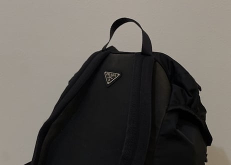 prada back pack black