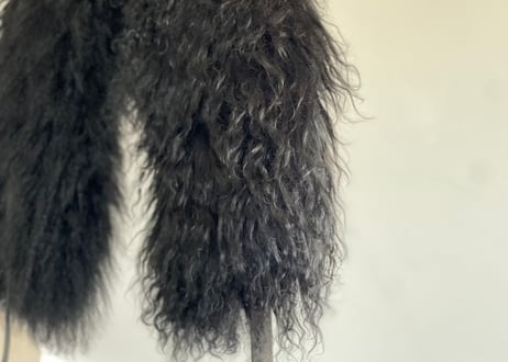 giorgio armani mongolian lamb fur stole