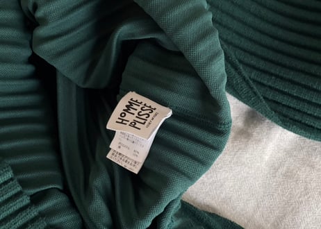 homme plisse issey miyake pleats tops green