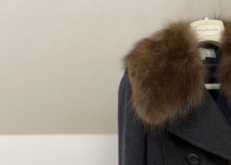 balenciaga double fur coat