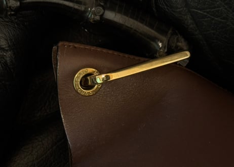 gucci leather bamboo one shoulder bag