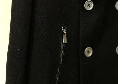 michael kors lather×quilting doble coat