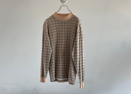 burberry made in poland check mock neck tops
