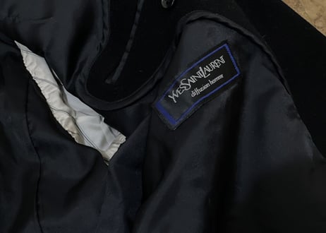 yves saint laurent double chesterfield coat