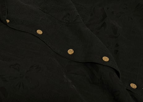 90s silk open collar silk shirt