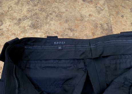 gucci trousers black