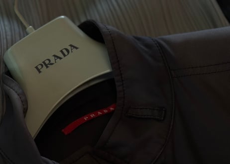 prada stand collar jacket