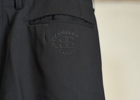 balenciaga BB logo tack trousers