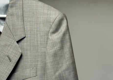 yves saint laurent gray check set up suit