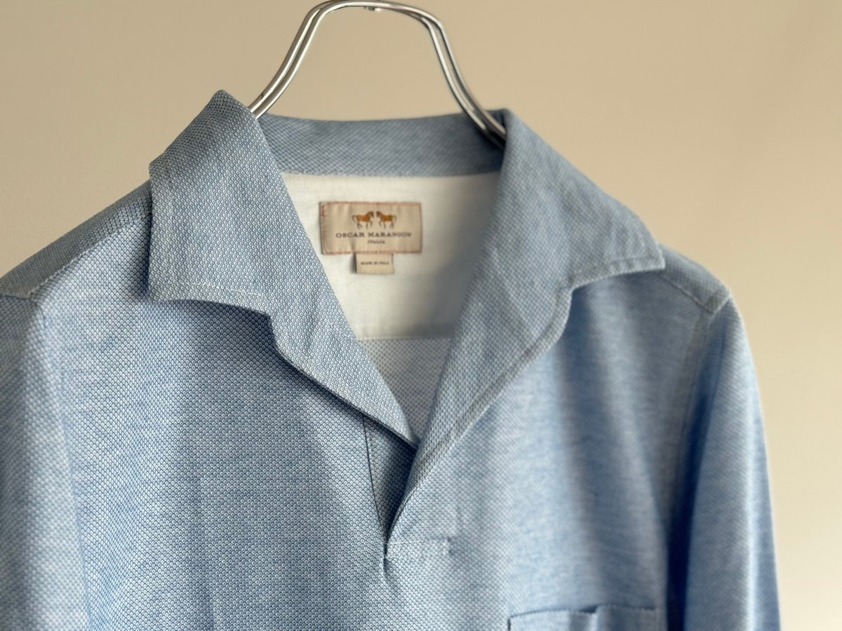 oscar marangon shirt blue | weekend tokyo