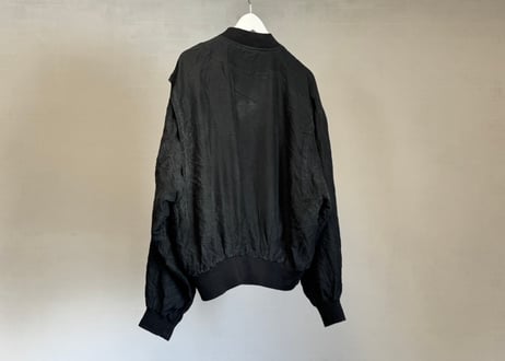 yves saint laurent YSL logo silk jacket black