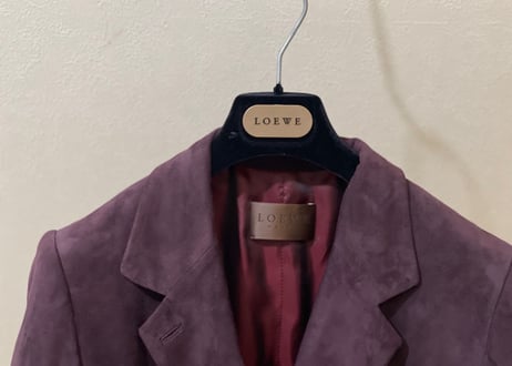 loewe leather jacket purple