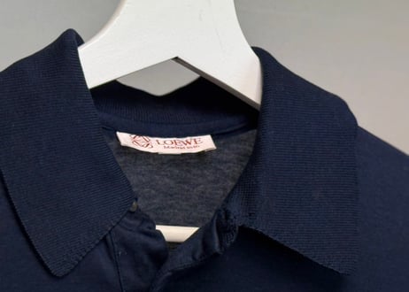80-90s loewe anagram logo polo shirt