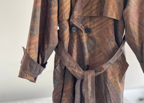 jacquard trench coat