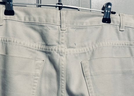 maison margiela bicolor denim pants