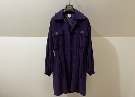 80s loewe cashmere coat purple