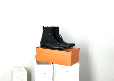 2018aw hermes lace-up boots size41