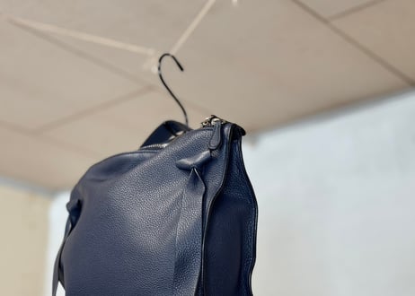 jilsander logo leather backpack