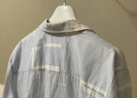 maison margiela 2014ss sky blue shirt