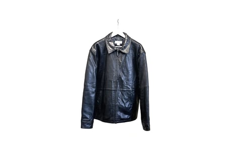 calvin klein over size leather jacket