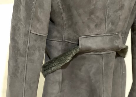 giorgio armani leather coat