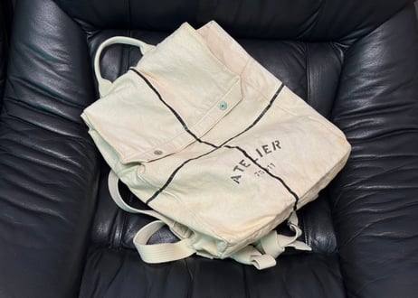 mason margiela atelier logo back pack