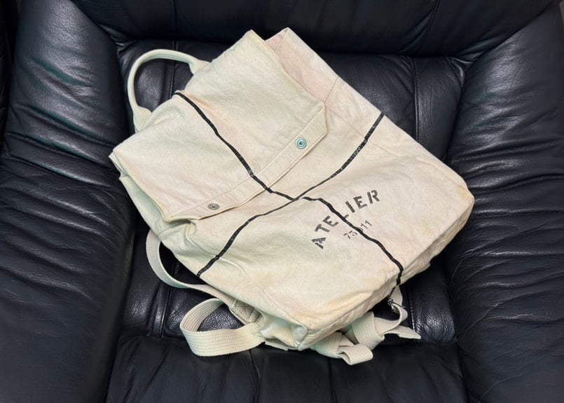mason margiela atelier logo back pack | weekend
