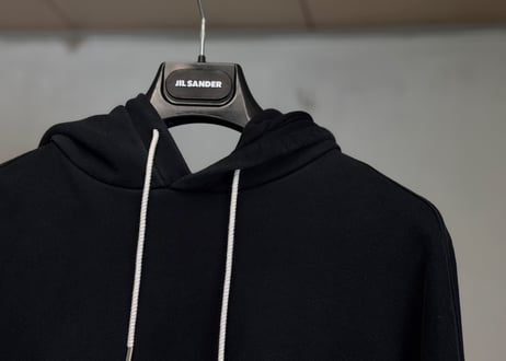 jilsander ”Meier 期” logo drawstrings hoodie