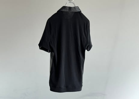 costume national leather zip shirt