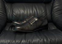 alexander mcqueen "by Salah Burton" leather zip dress shose