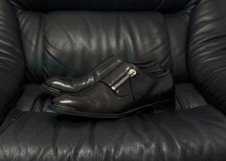alexander mcqueen "by Salah Burton" leather zip dress shose