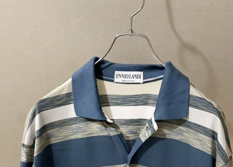 1980s ennio landi border polo shirt