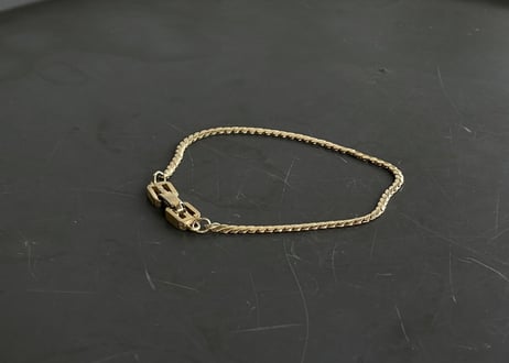 80-90s givenchy gold bracelet "B"