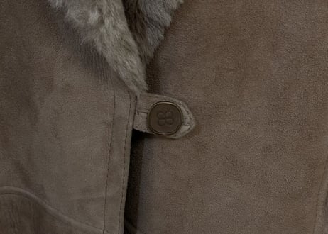 80s balenciaga made in belgium leather fur coat